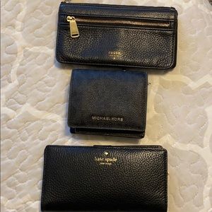 Michael Kors , Kate Spade, Fossil Wallet Bundle
